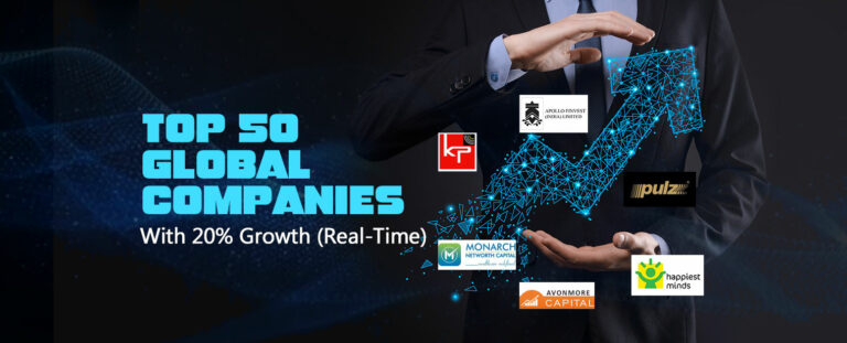 Top 50 Global Companies with 20% Growth (Real-Time)