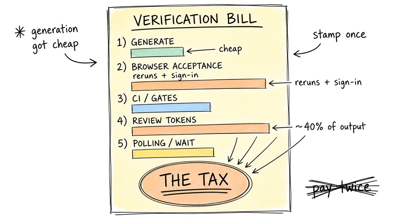Sketch of a bill with verification line items larger than the generation line